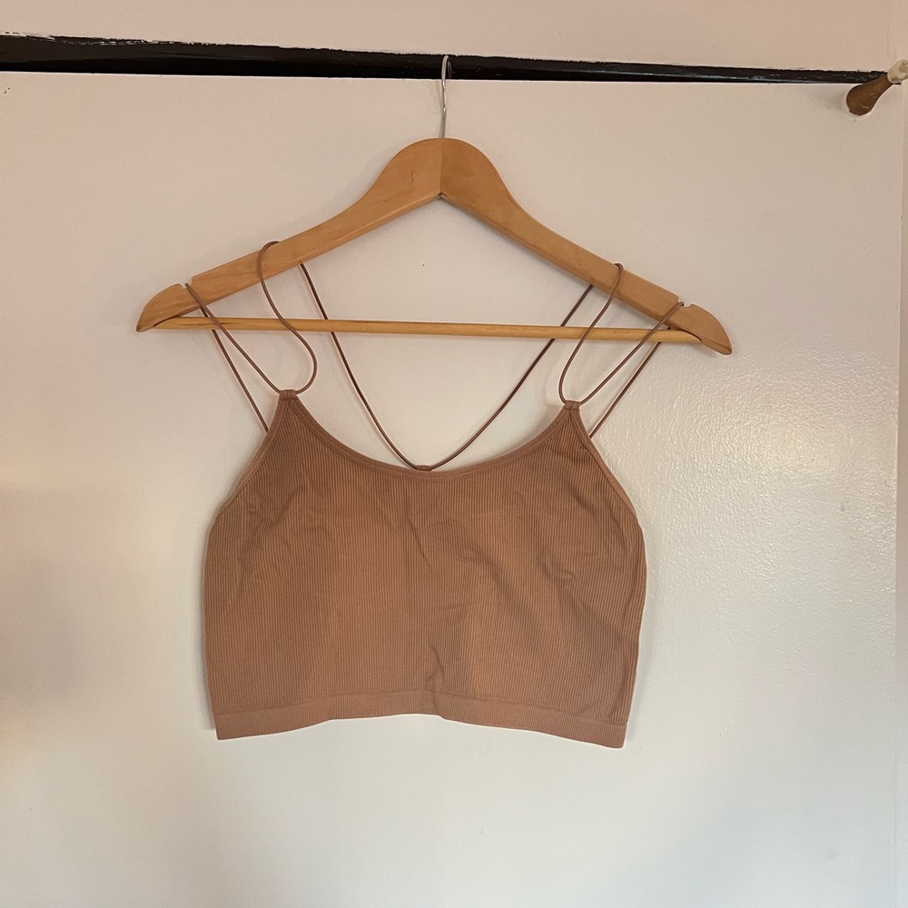 Bozzolo Tan Fitted Sleeveless Camisole